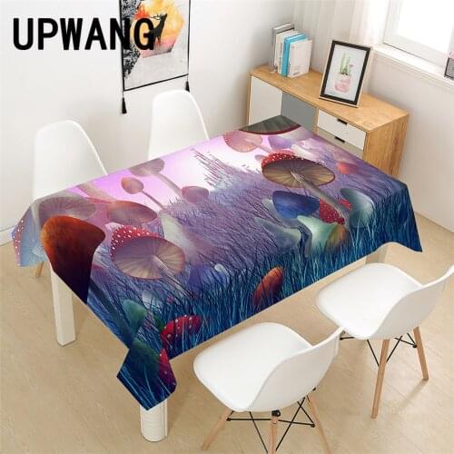 Dream Mushroom Tablecloth 3D Printed Table Cover Rectangular Tablecloth Wedding Birthday Party Kitchen Home Decor