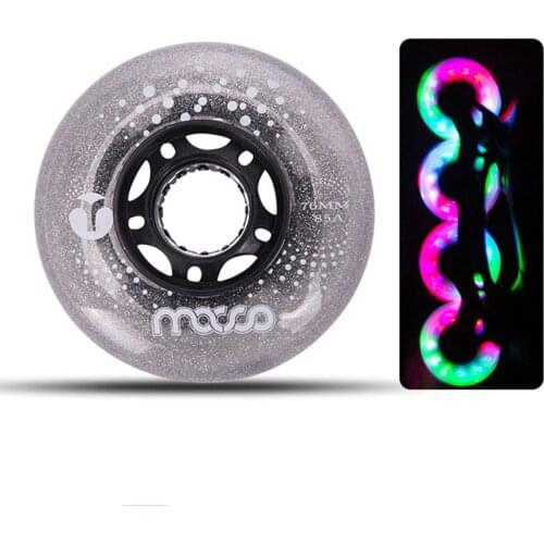 Micro LED Lighting Inline Skate Wheels Resistant 85A Slalom Sliding 68 70 72 76 80mm Skating Tires For SEBA Powerslide Patines