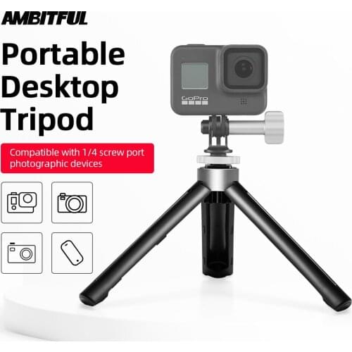 Mini Portable Handheld 1/4 Tabletop Tripod Stand for Gopro Zhiyun Smooth Q 4 Crane 2 Dji Alloy Gimbal Stabilizer Tripod Mount