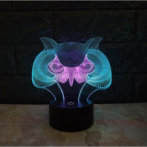 Eagle 3D Lamp Visual LED USB 7 Colors Change Kids Toys Child Best Gift Table Decor Lamp Children Night Light Sleeping Lighting