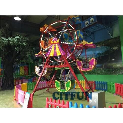 Amusement park 10kids colored mini Ferris wheel kiddie ride equipment for sale