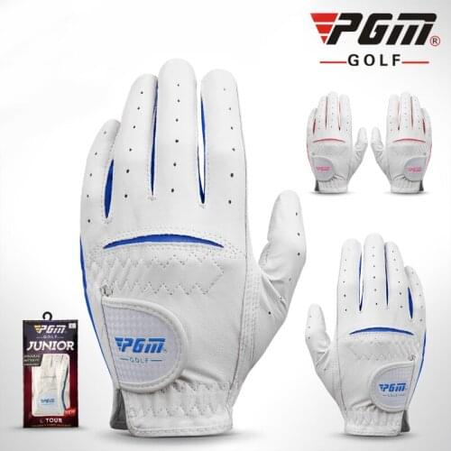 PGM New High Quality Children Golf Gloves Men Lady Leather Gloves Imported Lambskin Breathable Dry Type One Pair of High Quality