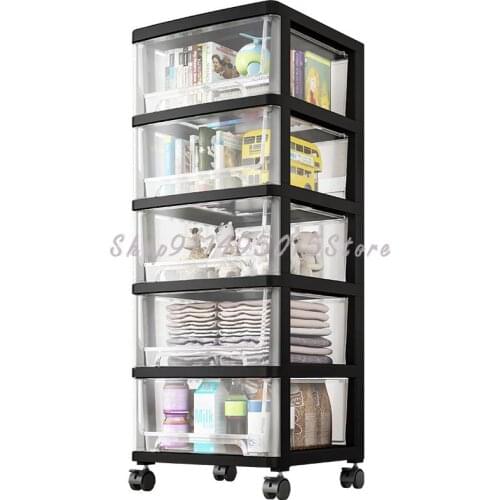 Transparent Storage Cabinet, Multi-layer Drawer Type Locker, Childrens Wardrobe, Toy Storage Box, Sundries Sorting Cabinet