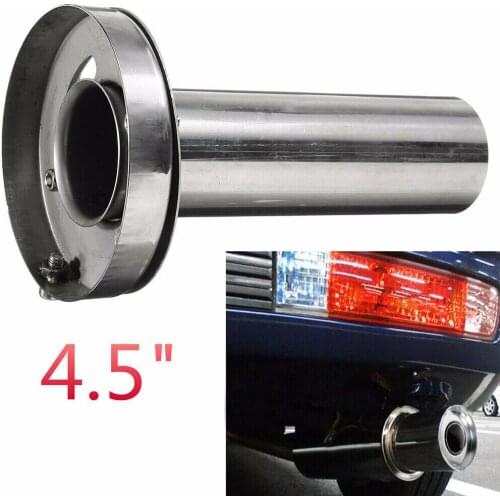 4.5" Adjustable Silencer Stainless Steel Exhaust Muffler Round Tip Adjustable Removable Silencer Car Exterior Accessories