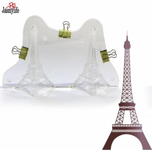 Handmade Plastic 3D Tower Chocolate Mold Stereo Fondant Cake Mold Sugarpaste Candy Jelly Pastry Baking Cake Decorating Tools