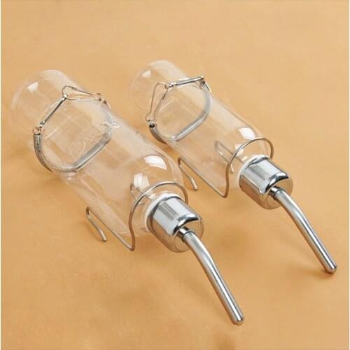 180/350ML Stainless Steel Hamster Chinchilla Rodent Drinking Straws Water Bottle Pet Supplie Drinking Fountains Cage Accessories