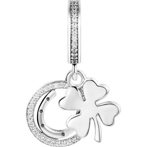 Fit Pandora Bracelet DIY 925 Sterling Silver Lucky Day Dangle Charms Beads for Jewelry Making Berloques