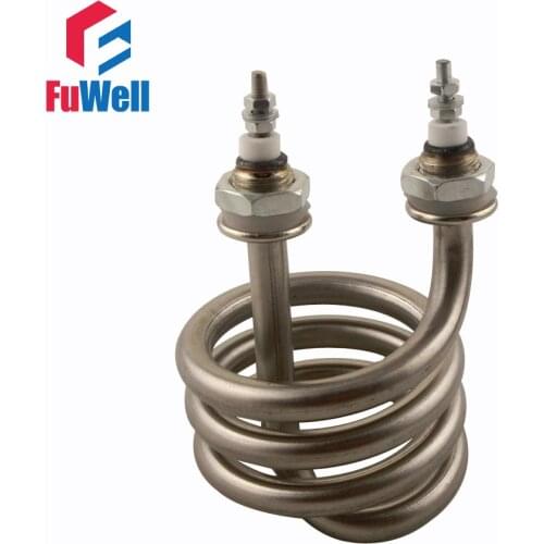 Spiral Stainless Steel Immersion Heater Iron Head Distilled Water Heating Element AC 380V 3KW