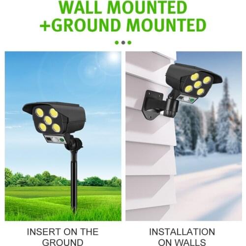 LED Solar Light Outdoor Monioring Solar Street Lights With Remote Control Waterproof Motion Sensor Security Outdooring Lamp