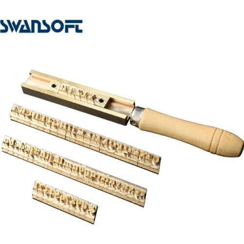 SWANSOFT Stamp Copper Letter Mold Brass Alphabet set for Hot Foil Stamping Machine Logo Mould Soldering Iron copper alphabet