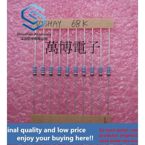 10pcs only orginal new can resistance 1/4W 0.25W 68K ohm 68K