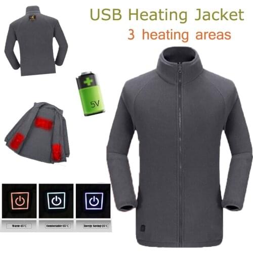 Winter USB Fishing Vest Carbon Fiber Far Infrared Heatinig Coat Couples Heated Jacket Men Thermal Vest Coldproof Middle-aged New