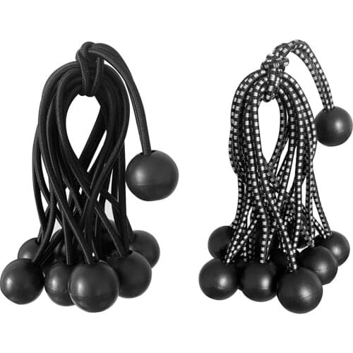 12pcs Elastic Tent Bungees Ball Fixing Tie Rope Tarp Awning Canopy Bungee Cords Strap Outdoor Camping Accessories