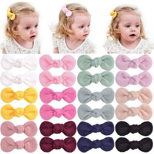 3.8 Inches Cute Candy Colors Hair Bows Corduroy Hair Clip For Kids Girls Boutique Hairpins Handmade Barrettes Hair Accessories