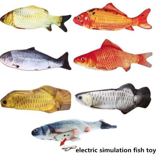 30cm Electric Simulation Fish Toy Plush Fish Pillow Plush Animals Toys Stuffed Animals Doll Funny Pet Animal Toys