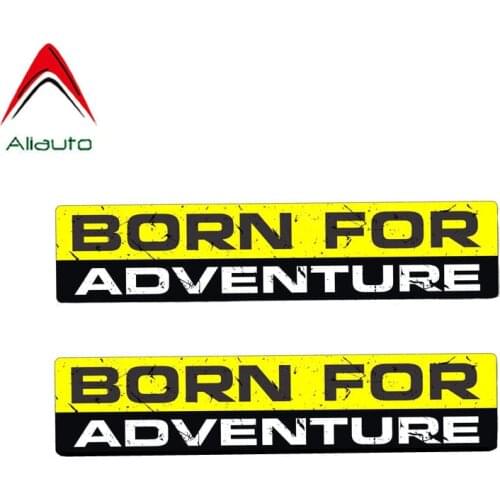 Aliauto Warning Car Sticker 2 X Personality BORN FOR ADVENTURE Decal Accessories PVC for Porsche Land Rover Seat Leon,15cm*3cm