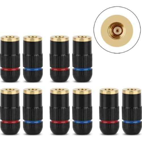 Areyourshop 5PCS MMCX Female Earphone Pin Audio Connector For UE900 SE535 SE215 W20 Black Chrome