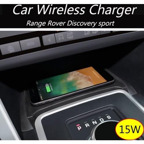 15W Car wireless charger for Range Rover Discovery Sport 2015 2016 2017 2018 2019 phone QI fast charging Intelligent Infrared