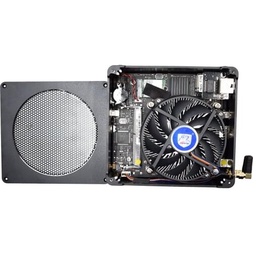 Fanless system without cooling fan Mini PC dual WiFi antennas smallest win pc in the world mini digital speaker system