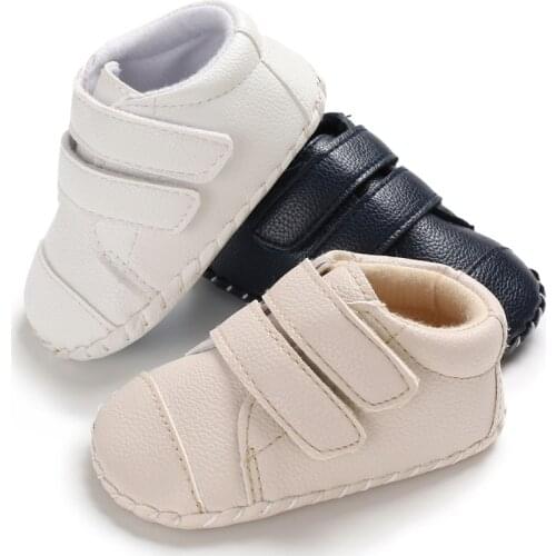 Black Baby Shoes with Rubber Sole for Outdoor Baby Boy Infant White Leather Boy Sneakers Baby Boy Moccasin Handmad Shoes