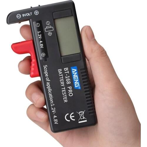 BT-168 PRO Digital Lithium Battery Capacity Tester Checkered Analyzer Display Check AAA Button Cell Universal Test Accessories