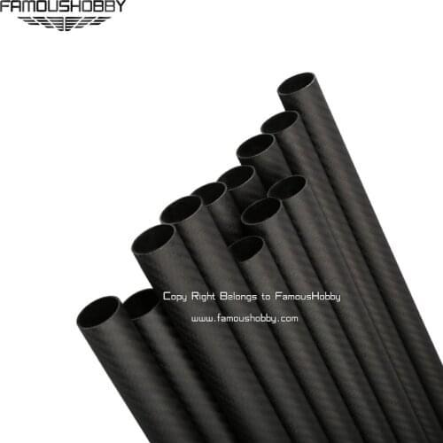 Famoushobby FT2026 10pcs OD 10xID 8x L 1000mm 3K 100% /full carbon tubes/boom for multicopter Free shipping by HKpost