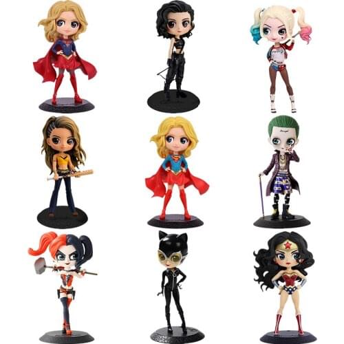 Bandai Marvel Legends Anime Figure Qposket Edition Suicide Squad Harley Quinn Genuine Model Action Figure Toys for Children