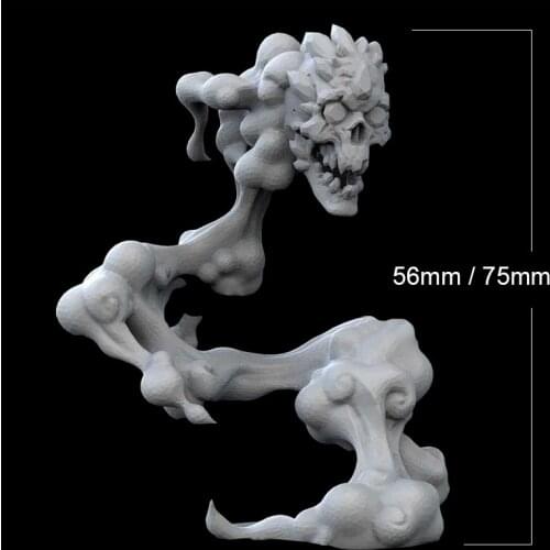 75mm 56mm Resin Model Kits Skeleton Head Figure Unpainted Unassembled No Color
