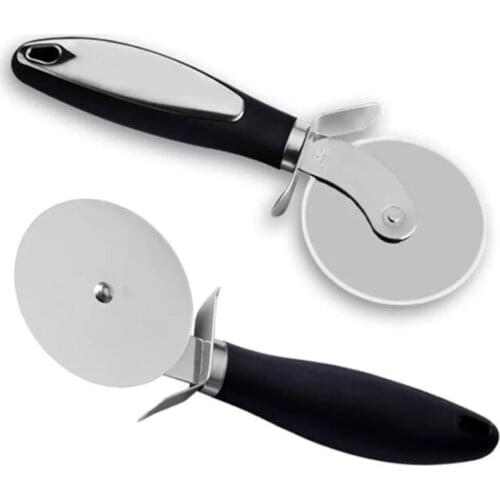 Stainless Steel Pizza Knife Pastry Cutter Pizza Slicer Cookie Cake Cooking Dough Roller Wheel Scissors Durable Baking Tool