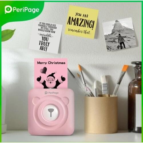 New Photo Label Sticker Notes Printer Machine Mini Wireless Photo Printer Manufacturer A6 Black Color 58mm Printing Paper roll
