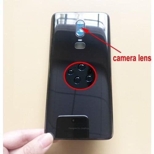 Original Best Quality NEW Rear Back Battery Cover Housing Door Case For OnePlus 6 / One Plus 6 with Camera Lens Phone Parts