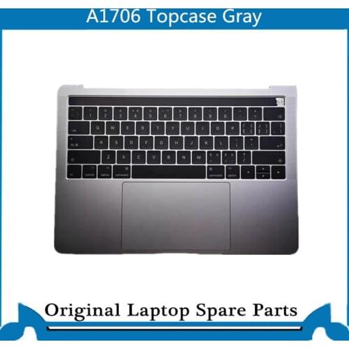 Original Top Case for Macbook Pro Retina A1706 Palmrest with Keyboard Backlit Touchbar Gray Sliver