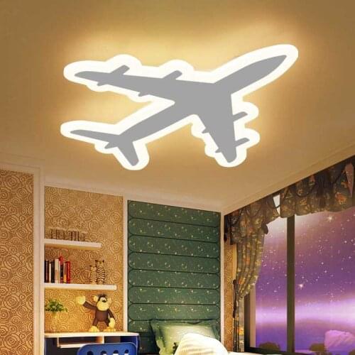 Childrens room aircraf Led ceiling lamp simple modern cartoon creative airplane boy and girl bedroom lamps and light ZA71016