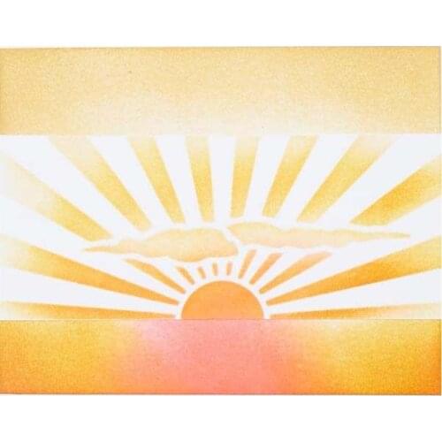 Sea Scenescape Stencil for DIY Scrapbooking Ablum Photo DIY Paper Card Craft Fun Plastic Templates Decoration New 6x6in