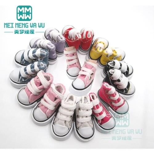 3.5*2cm Toys Doll shoes for 1/6 28-30cm blyth Azone OB23 OB24 Fashion sneakers white, pink, yellow, denim blue