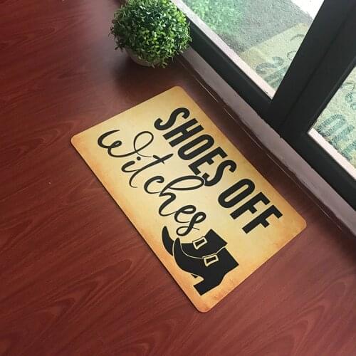 Entrance Doorm Welcome Mats for Front Door Shoes Off Indoor Outdoor Door Mat Non-Slip Doormat Machine Washable Non-Woven Fabric