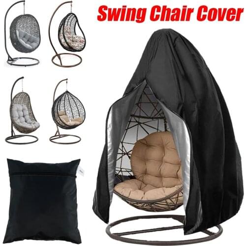 Waterproof Chair Cover Hanging Egg Garden Swing Chair Dust Cover Furniture Protector With Zipper Patio Protective Case Outdoor