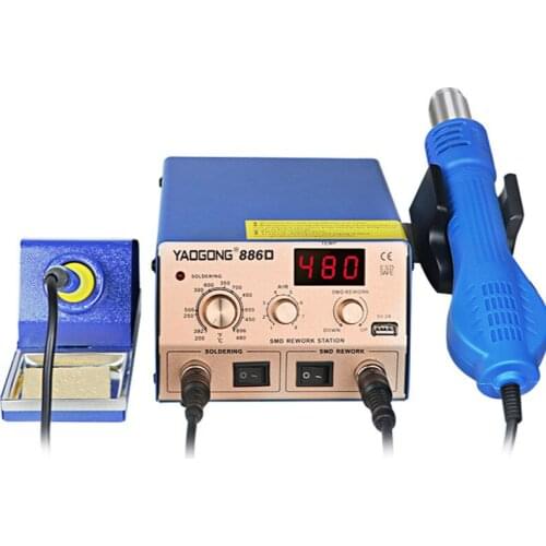 Hot Air Gun Soldering Station Chip Electric Iron Disassembly Yaogong 886d Mobile Phone Repair digital display