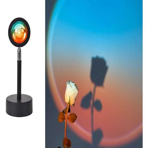 Sunny Beach Sunrise Lamp Projection Breaking Dawn Light Romantic Atmosphere Lamp Home Coffe Background Wall Decor 1pc