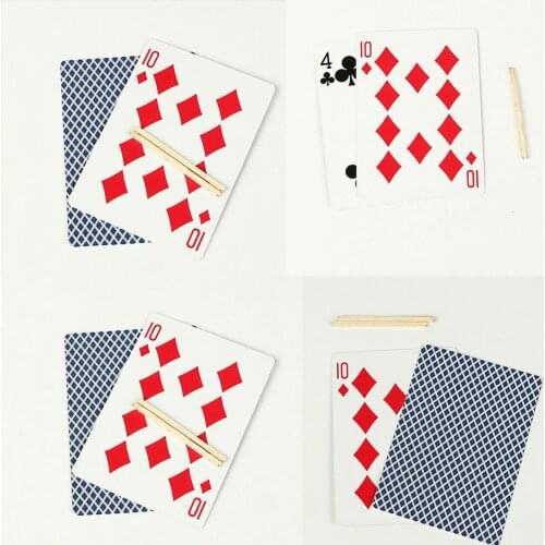 2017 Floating Match on Card Funny Magics Match Card Close-Up Magician Tricks Toothpick Match on Card Magie