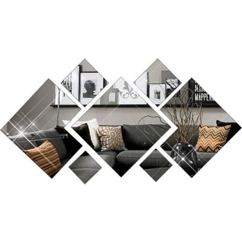 3d mirror wall stickers bathroom wall decoration DIY for living room/room/wall/window made of ps beautiful and colorfast