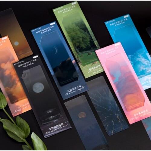 5Pcs/pack Sky clouds Bookmarks Translucent Book Marks Unique Personalized Book Page Markers For Teachers Girl Office School Gift