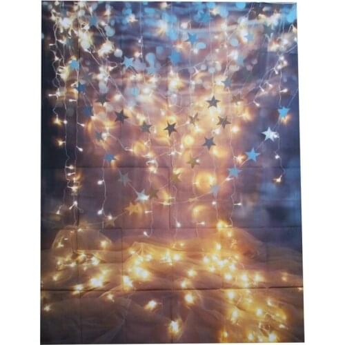 5x7ft Stars Lighting Glitter Photography Backdrops Photo Background for Children