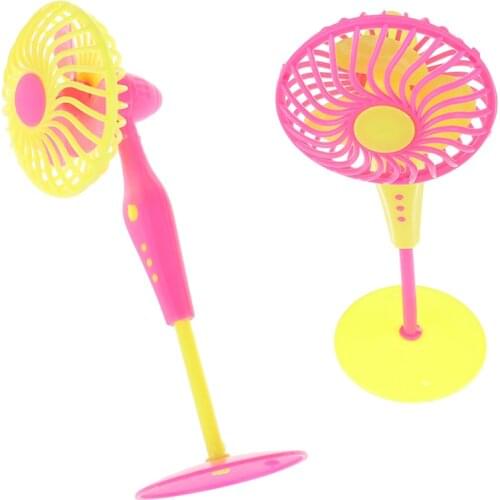 Mini Plastic Fan Accessories Doll Furniture Dollhouse For Girl Toys Gift