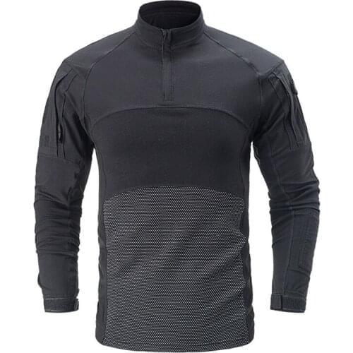 Army Military Tactical Shirt Black Camo Long Sleeve Men Quick Dry Airsoft Combat Shirts Outdoor Clothing Hunting Hiking T Shirts