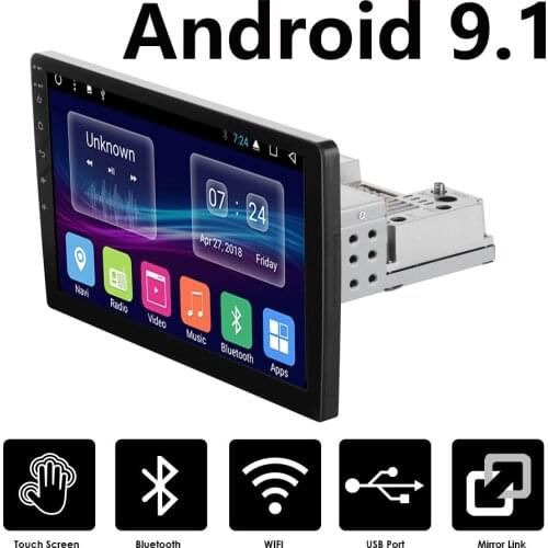 Android 9.1 1DIN Autoradio In-Dash Car Radio Stereo Bluetooth Audio 12V Car Radio Mp5 Player WIFI SWC OBD DVR