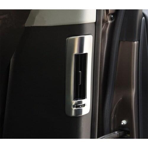 Car Inner B Pillar Air Outlet Vent Cover Trim Frame Styling Molding Sequin For Land Rover Discovery Sport 2015 2016