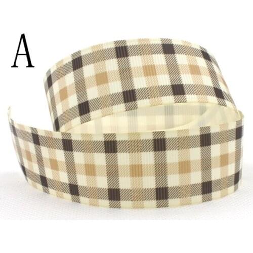 Free shipping 1" 25mm Lattice Printed Grosgrain ribbon hair bow DIY ribbons Headwear accessories 100 yards /roll OEM XZD-1851