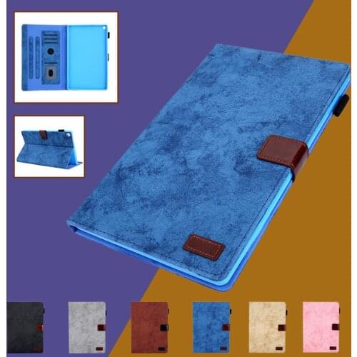 Case for Amazon New Kindle Fire HD8 HD 8 2018 2017 2016 cover Business Retro wallet Card tablet Stand Smart Cover Fire HD 8 8"