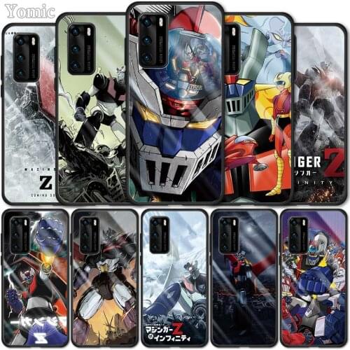Mazinger Z Tempered Glass Case for Huawei P30 Lite P Smart Z Honor 20 8X P40 P20 Y6 Y9 9X Pro Y7 2019 Phone Cover